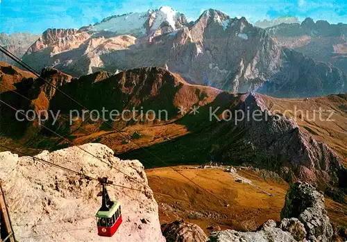 AK / Ansichtskarte Seilbahn Funivia Passo Pordoi Dolomiti Marmolada  Kat. Bahnen