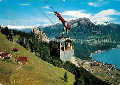 AK / Ansichtskarte Seilbahn Brunnen Urmiberg Glarner Alpen Frohnalpstock Kat. Bahnen