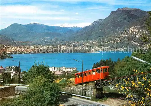 AK / Ansichtskarte Zahnradbahn Funicolare Lugano Monte San Salvatore  Kat. Bergbahn