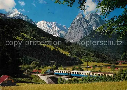 AK / Ansichtskarte Zahnradbahn Bayerische Zugspitzbahn Kreuzeckbahnhof Hammersbach  Kat. Bergbahn