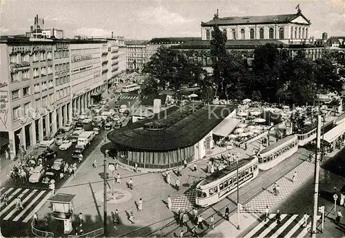 AK / Ansichtskarte Strassenbahn Hannover Cafe am Kroepcke  Kat. Strassenbahn