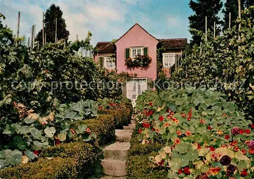 AK / Ansichtskarte Meersburg Bodensee Annette Droste von Hoelshofs Fuerstenhaeusle Droste Museum Garten Kat. Meersburg