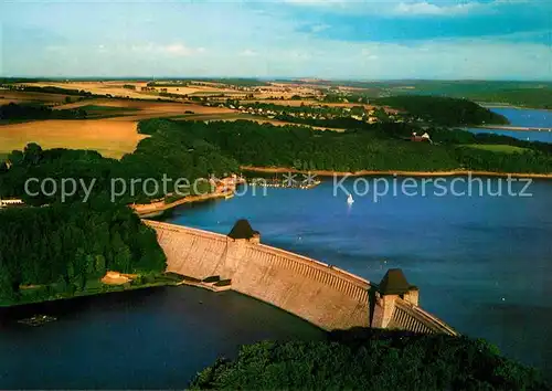 AK / Ansichtskarte Moehnetalsperre Sperrmauer Stausee Fliegeraufnahme Kat. Sundern (Sauerland)