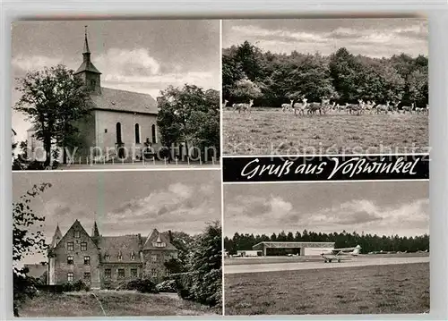 AK / Ansichtskarte Vosswinkel Westfalen Kirche Schloss Wildpark Flugplatz Kat. Arnsberg