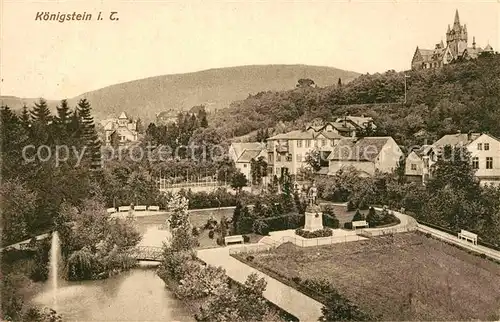 AK / Ansichtskarte Koenigstein Taunus Panorama Park Burg Kat. Koenigstein im Taunus