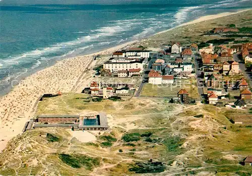 AK / Ansichtskarte Wangerooge Nordseebad Fliegeraufnahme mit Strand Kat. Wangerooge