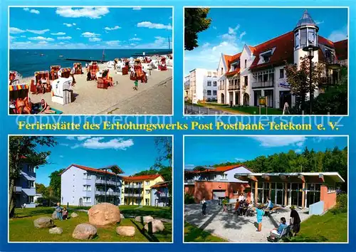 AK / Ansichtskarte Kuehlungsborn Ostseebad Strand Ferienstaette Erholungswerk Post Postbank Telekom e.V. Kat. Kuehlungsborn