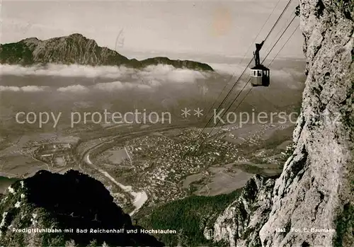 AK / Ansichtskarte Seilbahn Predigtstuhl Bad Reichenhall Hochstaufen  Kat. Bahnen