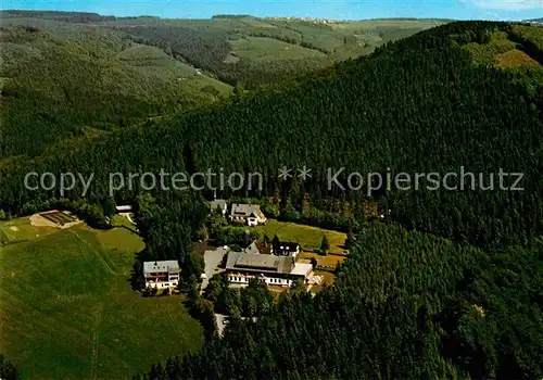 AK / Ansichtskarte Westfeld Sauerland Berghotel Hoher Knochen Fliegeraufnahme Kat. Schmallenberg