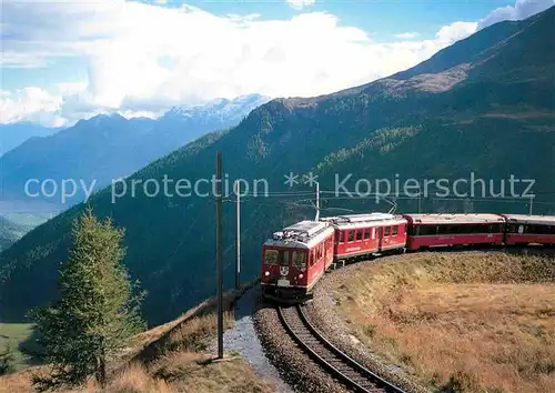 AK / Ansichtskarte Eisenbahn Alp Gruem Val Poschiavo  Kat. Eisenbahn