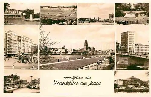 AK / Ansichtskarte Frankfurt Main AEG Hochhaus Stadion Hauptbahnhof Messe Flughafen Kat. Frankfurt am Main