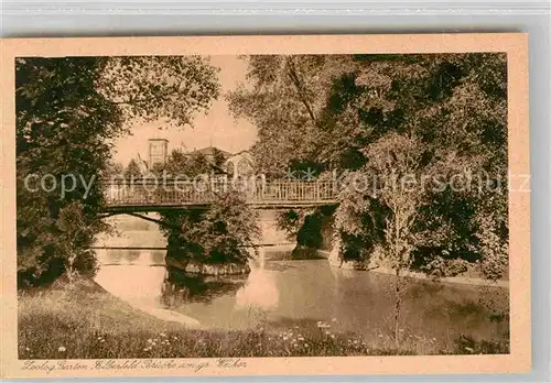 AK / Ansichtskarte Elberfeld Wuppertal Zoologischer Garten Bruecke am grossen Weiher Kat. Wuppertal