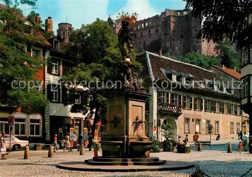 AK / Ansichtskarte Heidelberg Neckar Kornmarkt Brunnen Kat. Heidelberg