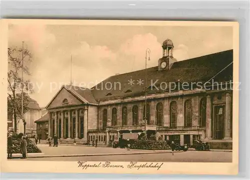 AK / Ansichtskarte Barmen Wuppertal Hauptbahnhof Kat. Wuppertal