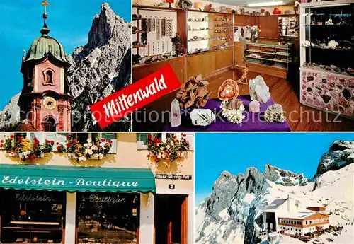 AK / Ansichtskarte Mittenwald Bayern Edelstein Boutique Kat. Mittenwald