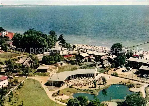 AK / Ansichtskarte Haffkrug Ostseebad Fliegeraufnahme Pool mit Strand Kat. Scharbeutz