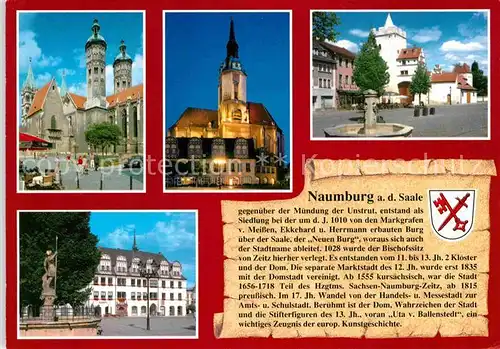 AK / Ansichtskarte Naumburg Saale Schloss Kirche Marktplatz Brunnen Kat. Naumburg