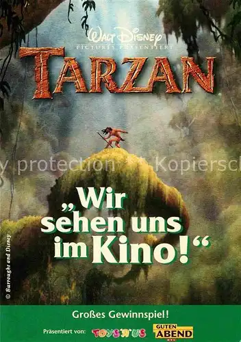 AK / Ansichtskarte Kino Film Tarzan Walt Disney Werbung  Kat. Kino und Film