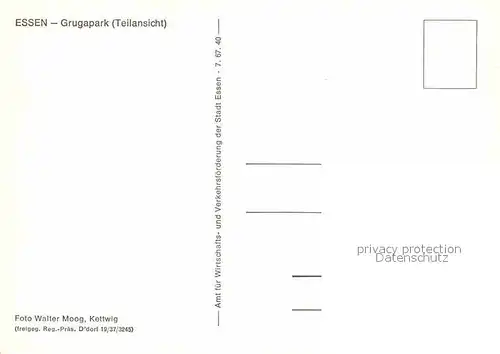 AK / Ansichtskarte Essen Ruhr Teilansicht Grugapark Fliegeraufnahme Kat. Essen