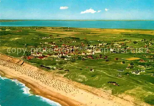 AK / Ansichtskarte Wenningstedt Sylt Nordseebad Nordseeinsel Fliegeraufnahme Kat. Wenningstedt Braderup (Sylt)