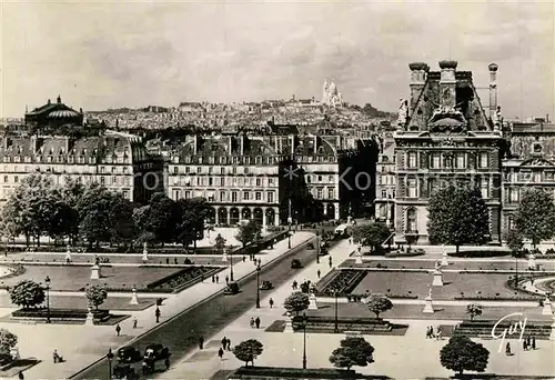 AK / Ansichtskarte Paris La butte Montmartre vue du Palais du Louvre Kat. Paris