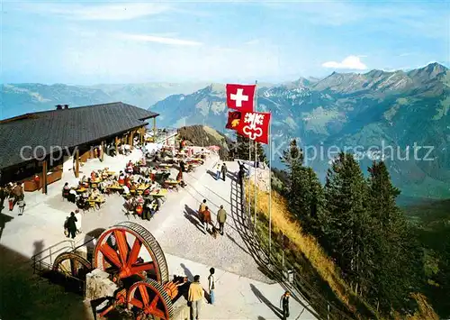 AK / Ansichtskarte Stanserhorn Oldtimer StandseilbahnBergrestaurant  Kat. Stanserhorn