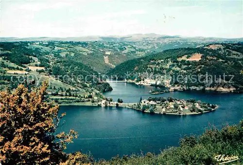 AK / Ansichtskarte Sarrans Lac de Fliegeraufnahme Barrage Kat. Sainte Genevieve sur Argence