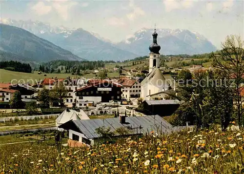 AK / Ansichtskarte Reit Winkl Gasthof Pension Unterwirt Kirche Kat. Reit im Winkl