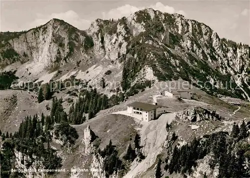 AK / Ansichtskarte Kampenwand Chiemgau Berggasthof Kampenwand Seilbahn Gebirgspanorama Kat. Aschau i.Chiemgau