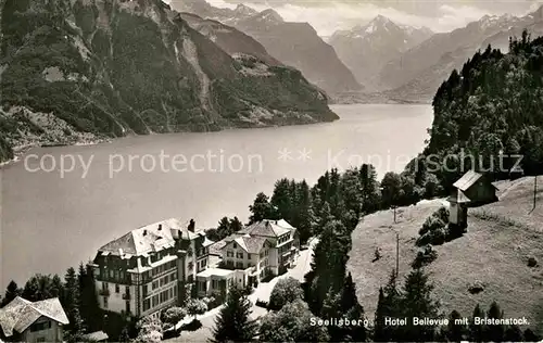 AK / Ansichtskarte Seelisberg UR Hotel Bellevue mit Bristenstock Kat. Seelisberg