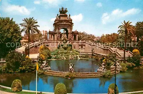 AK / Ansichtskarte Barcelona Cataluna Cascada del Parque de la Ciudadela Fontaene im Stadtpark Kat. Barcelona