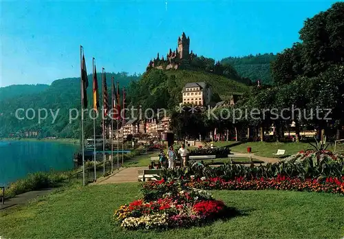 AK / Ansichtskarte Cochem Mosel Moselpromenade mit Reichsburg Kat. Cochem