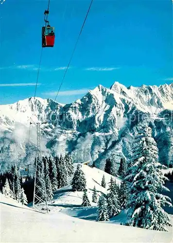 AK / Ansichtskarte Seilbahn Tannenbodenalp Maschgachamm Flumserberge Sichelchamm Kat. Bahnen