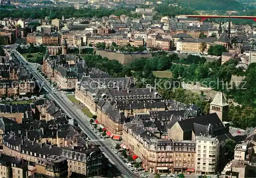 AK / Ansichtskarte Luxembourg Luxemburg Fliegeraufnahme Strassenpartie Kat. Luxembourg