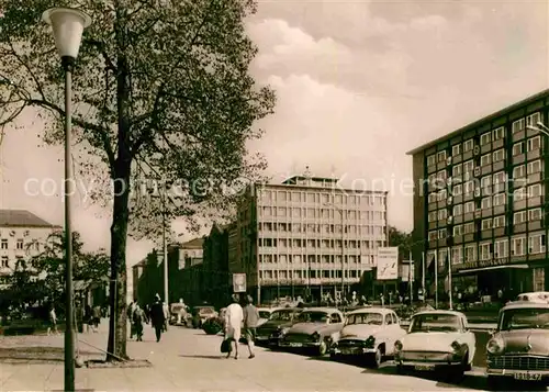 AK / Ansichtskarte Karl Marx Stadt Strasse der Nationen mit Hotel Moskau Kat. Chemnitz