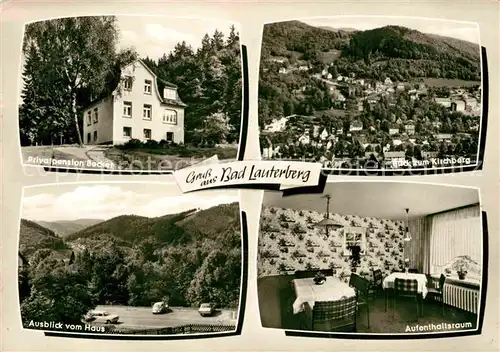 AK / Ansichtskarte Bad Lauterberg Privatpension Becker Kirchberg Aufenthaltsraum Kat. Bad Lauterberg im Harz