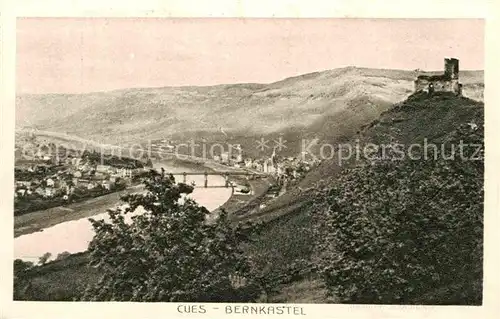 AK / Ansichtskarte Bernkastel Kues Moselpartie mit Ruine Land Kat. Bernkastel Kues