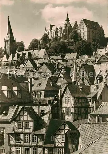 AK / Ansichtskarte Marburg Lahn Universitaetsstrasse zum Schloss Marienkirche Kat. Marburg