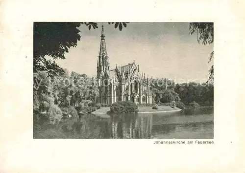 AK / Ansichtskarte Stuttgart Johanneskirche am Feuersee Kat. Stuttgart