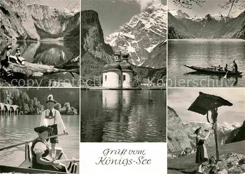 AK / Ansichtskarte Koenigssee Sankt Bartolomae Watzmann Malerwinkel Obersee