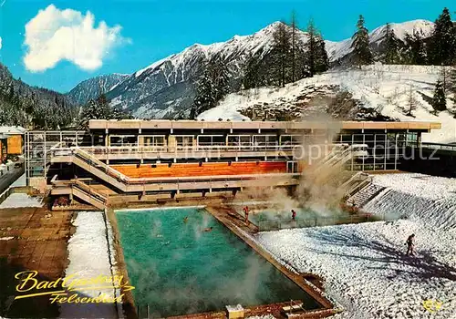 AK / Ansichtskarte Bad Gastein Felsenbad Freibad Thermalhallenbad Winterpanorama Kat. Bad Gastein