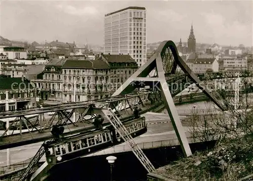 AK / Ansichtskarte Wuppertal Schwebebahn Hochhaus Kat. Wuppertal