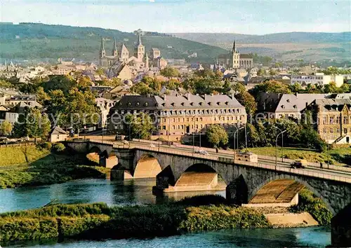 AK / Ansichtskarte Trier Moselpartie mit Stadtblick Kat. Trier