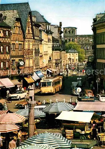 AK / Ansichtskarte Trier Hauptmarkt mit Porta Nigra Kat. Trier