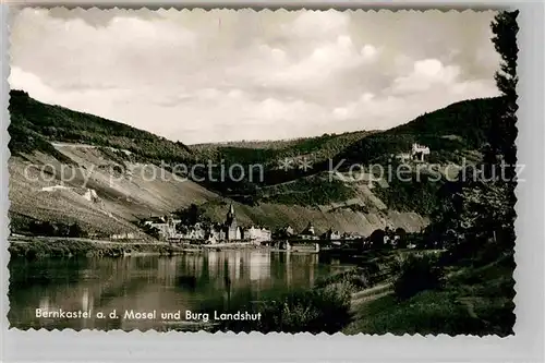 AK / Ansichtskarte Bernkastel Kues Moselpartie mit Burg Landshut Kat. Bernkastel Kues