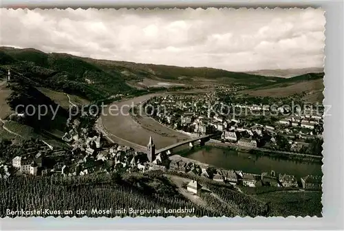 AK / Ansichtskarte Bernkastel Kues Moselpartie mit Burgruine Landshut Kat. Bernkastel Kues