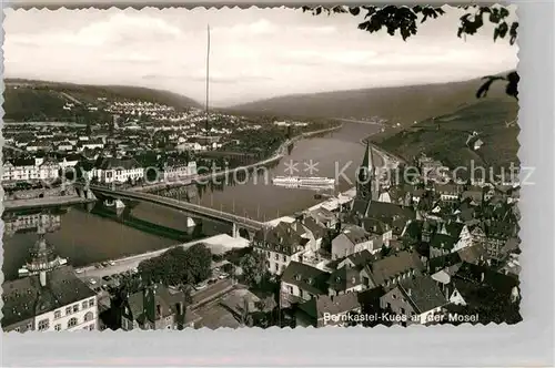 AK / Ansichtskarte Bernkastel Kues Moselpartie mit Burgruine Landshut Kat. Bernkastel Kues