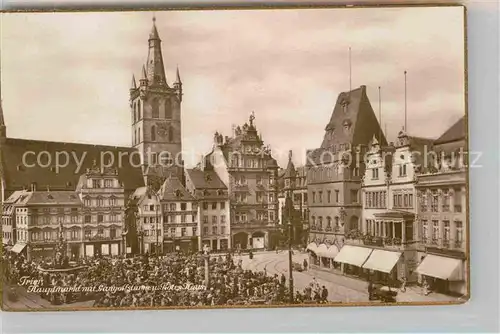 AK / Ansichtskarte Trier Hauptmarkt mit Gangolfsturm und Rotes Haus Kat. Trier