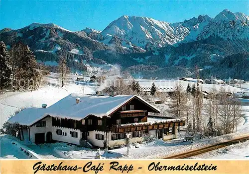 AK / Ansichtskarte Obermaiselstein Gaestehaus Cafe Rapp Kat. Obermaiselstein