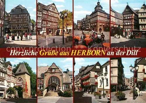 AK / Ansichtskarte Herborn Hessen Ortspartie Fachwerk Kat. Herborn